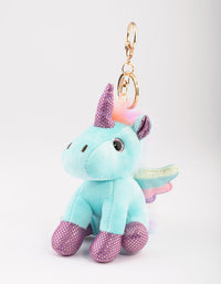 Kids Fabric Unicorn Key Ring - link has visual effect only