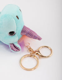 Kids Fabric Unicorn Key Ring - link has visual effect only