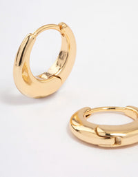 Gold Plated Mini Classic Graduated Huggie Earrings - link has visual effect only