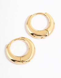 Gold Plated Mini Classic Graduated Huggie Earrings - link has visual effect only