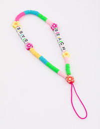 Beaded Beach Babe Phone Strap - link has visual effect only