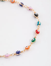 Gold Evil Eye Layered Chain Anklet - link has visual effect only