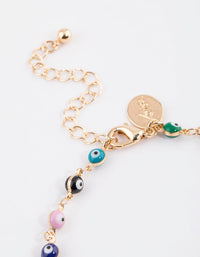 Gold Evil Eye Layered Chain Anklet - link has visual effect only