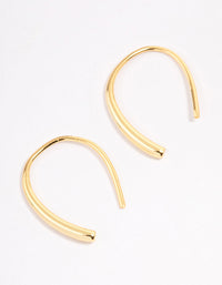 Gold Plated Sterling Silver Wishbone Threader Earrings - link has visual effect only