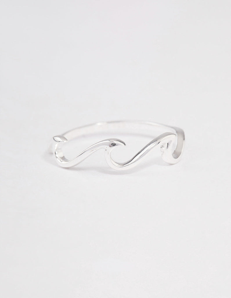 Sterling Silver Ocean Wave Ring