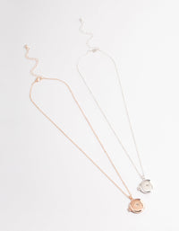 Mixed Metal Star Diamante Locket Necklace Pack - link has visual effect only