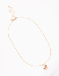 Gold Diamante Moon Crescent Necklace - link has visual effect only