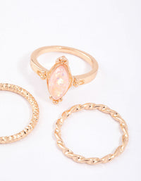 Gold Marquise Opal Twisted Ring Pack - link has visual effect only
