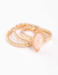 Gold Marquise Opal Twisted Ring Pack - link has visual effect only