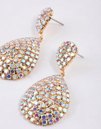 Gold Dazzling Pear Drop Earrings - link has visual effect only