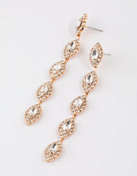 Gold Halo Marquise Drop Earrings - link has visual effect only