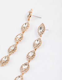 Gold Halo Marquise Drop Earrings - link has visual effect only