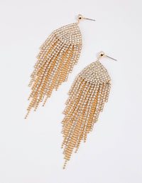 Gold Waterfall Chain Earrings - link has visual effect only