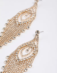 Gold Statement Cupchain Tassel Earrings - link has visual effect only