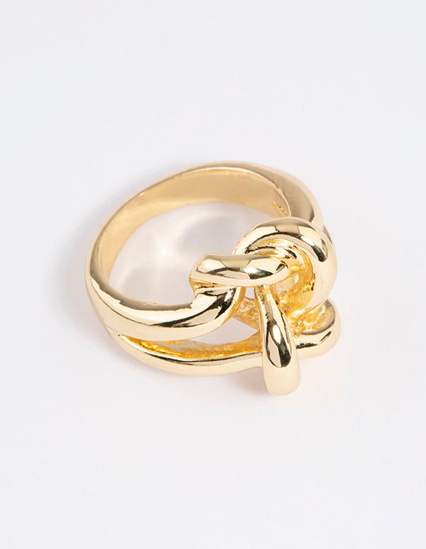 Gold Plated Double Knot Ring