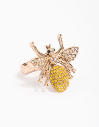Antique Gold Bumble Bee Ring - link has visual effect only