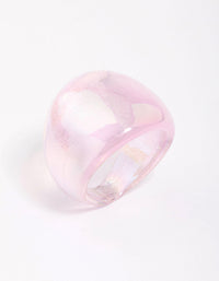 Acrylic Iridescent Sparkle Cocktail Ring - link has visual effect only