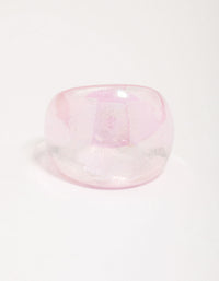 Acrylic Iridescent Sparkle Cocktail Ring - link has visual effect only