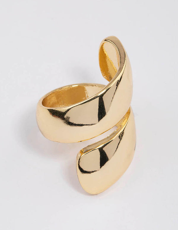 Gold Plated Classic Chunky Wrapped Ring