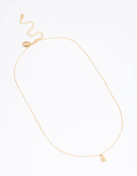 Gold Diamante Locket Pendant Necklace - link has visual effect only