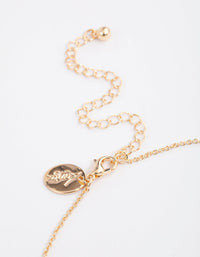 Gold Oval Star Pendant Necklace - link has visual effect only