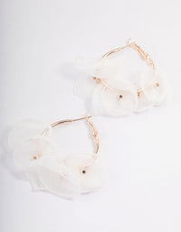 Rose Gold Petal Hoop Earrings - link has visual effect only