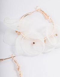 Rose Gold Petal Hoop Earrings - link has visual effect only