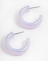 Rose Gold Moonlight Hoop Earrings - link has visual effect only