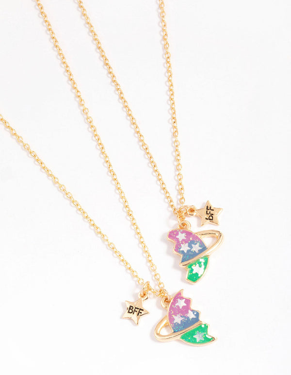 Gold Planet Bestie Necklace Pack