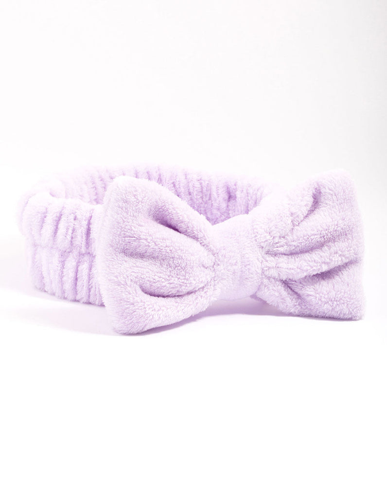 Lilac Bow Fluffy Headband
