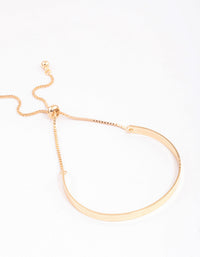 Gold Simple Solid Bangle Toggle Bangle - link has visual effect only