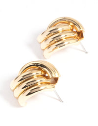 Gold Plated Knotted Stud Earrings - link has visual effect only