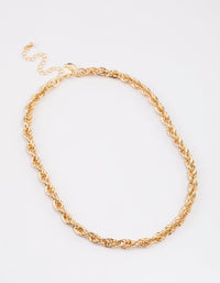 Gold Rope Twisted Chain Necklace - link has visual effect only