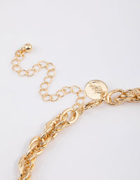 Gold Rope Twisted Chain Necklace - link has visual effect only