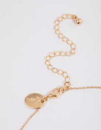 Gold Thin Chain Ball Pendant Necklace - link has visual effect only
