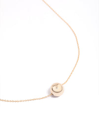 Gold Thin Chain Ball Pendant Necklace - link has visual effect only