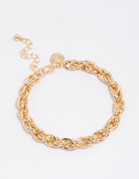 Gold Rope Double Chain Bracelet - link has visual effect only