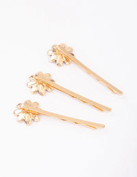 Kids Gold Daisy Hair Clips 6-Pack - link has visual effect only
