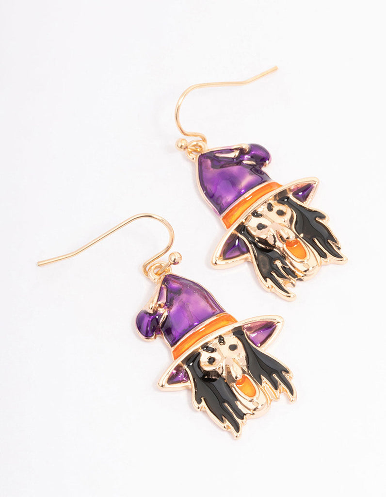 Gold Witch Drop Earrings