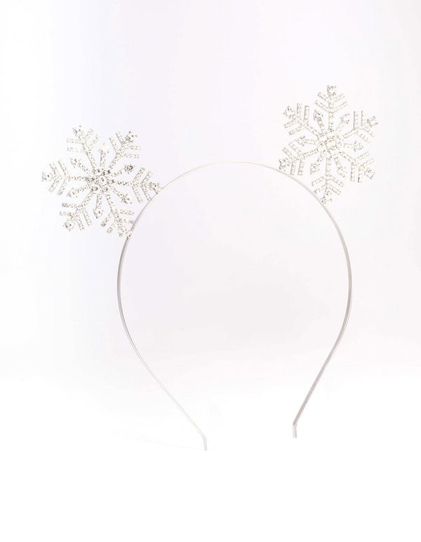 Rhodium Diamante Snowflake Headband