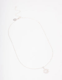 Silver Dainty Sunray Short Necklace - link has visual effect only