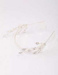 Silver Pearl & Diamante Headband - link has visual effect only
