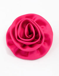 Fuchsia Elegant Rose Hair Clip - link has visual effect only