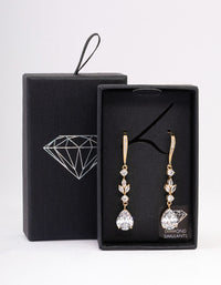 Gold French Pear Drop Earrings - link has visual effect only