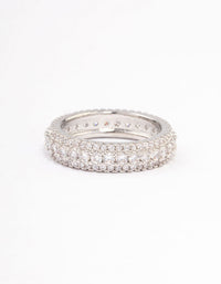 Rhodium Classic Encrusted Ring - link has visual effect only