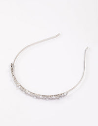 Silver Oval & Pearl Headband - link has visual effect only