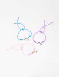 Kids Silver Rainbow BFF Stretch Bracelet Pack - link has visual effect only
