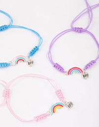 Kids Silver Rainbow BFF Stretch Bracelet Pack - link has visual effect only