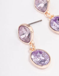 Rose Gold Marquise Stone Drop Earrings - link has visual effect only