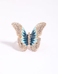 Gold Grand Butterfly Cocktail Ring - link has visual effect only